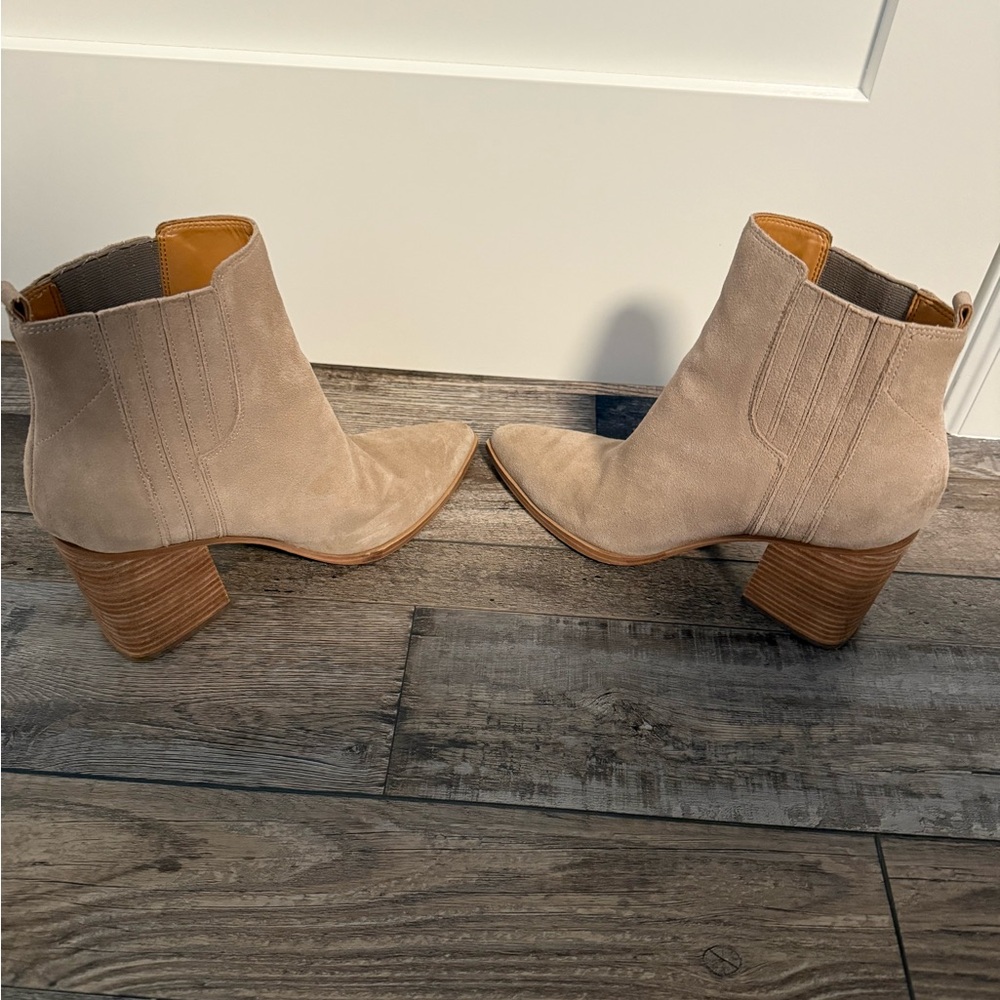 Marc Fisher Natural Suede Booties - Picture 3 of 7
